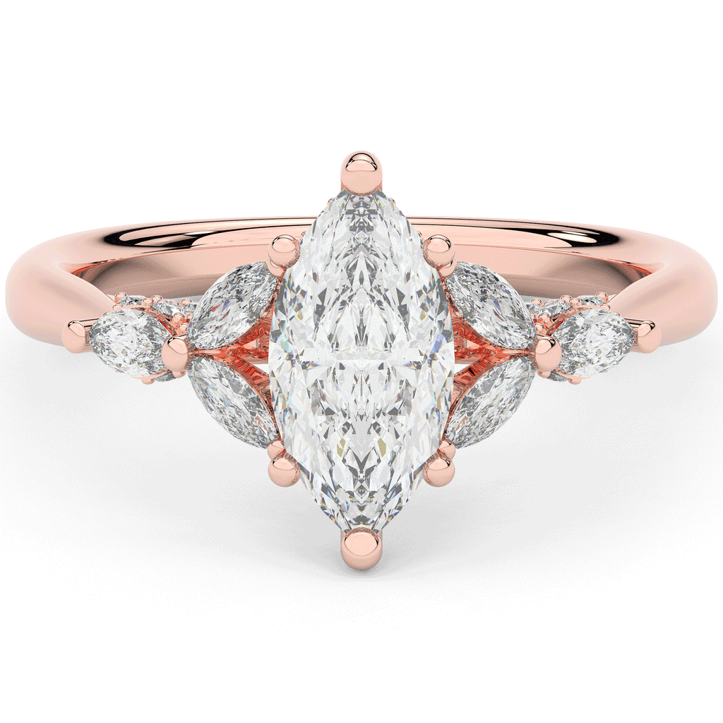 1.50CT.TW MARQUISE LAB DIAMOND ENGAGEMENT RING - Nazarelle