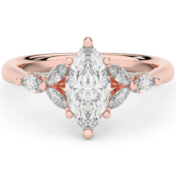 1.50CT.TW MARQUISE LAB DIAMOND ENGAGEMENT RING - Nazarelle