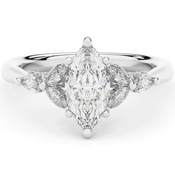 1.50CT.TW MARQUISE LAB DIAMOND ENGAGEMENT RING - Nazarelle