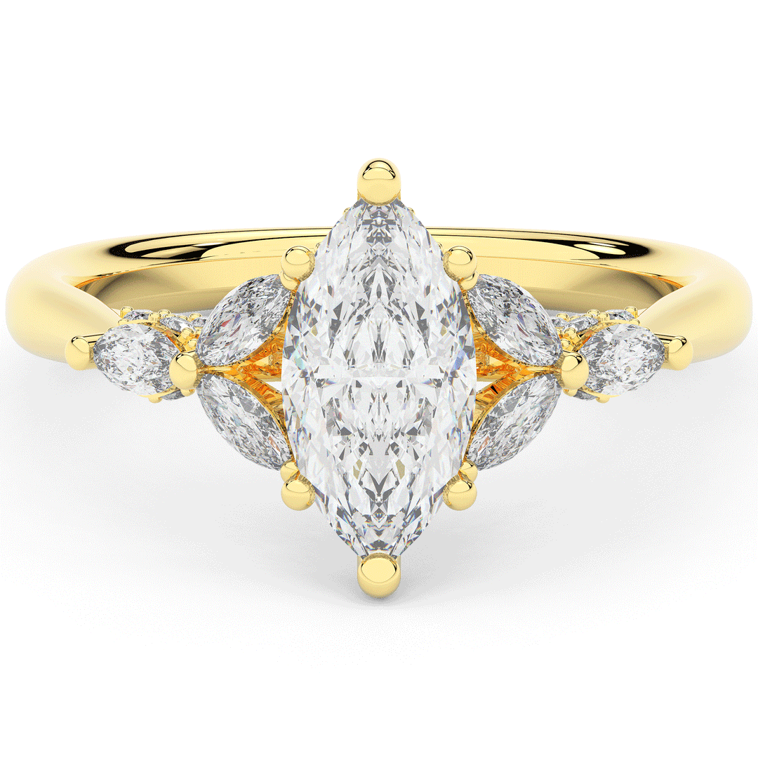 1.50CT.TW MARQUISE LAB DIAMOND ENGAGEMENT RING - Nazarelle