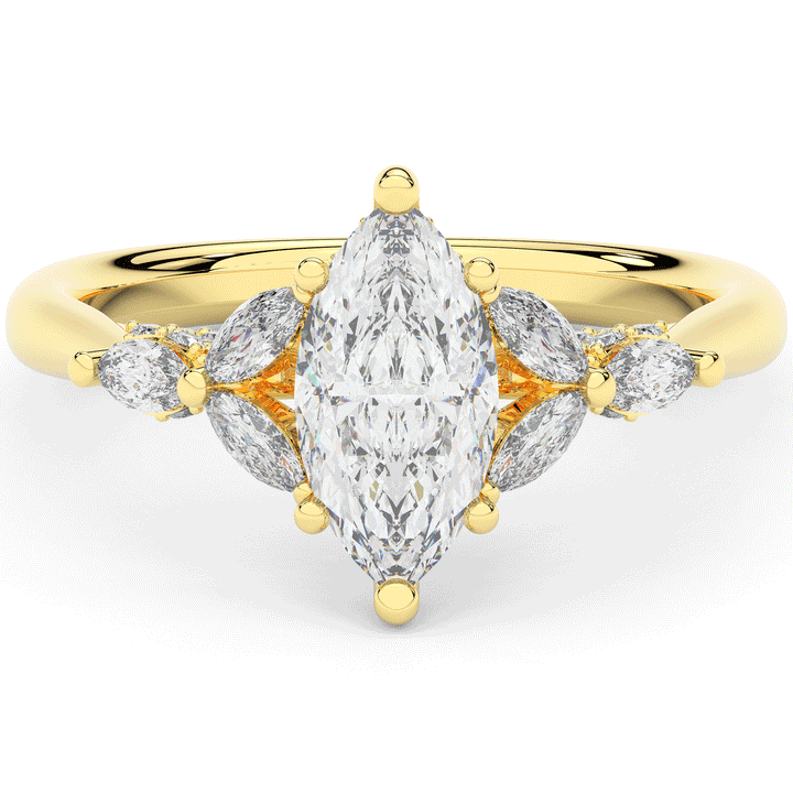 1.50CT.TW MARQUISE LAB DIAMOND ENGAGEMENT RING - Nazarelle