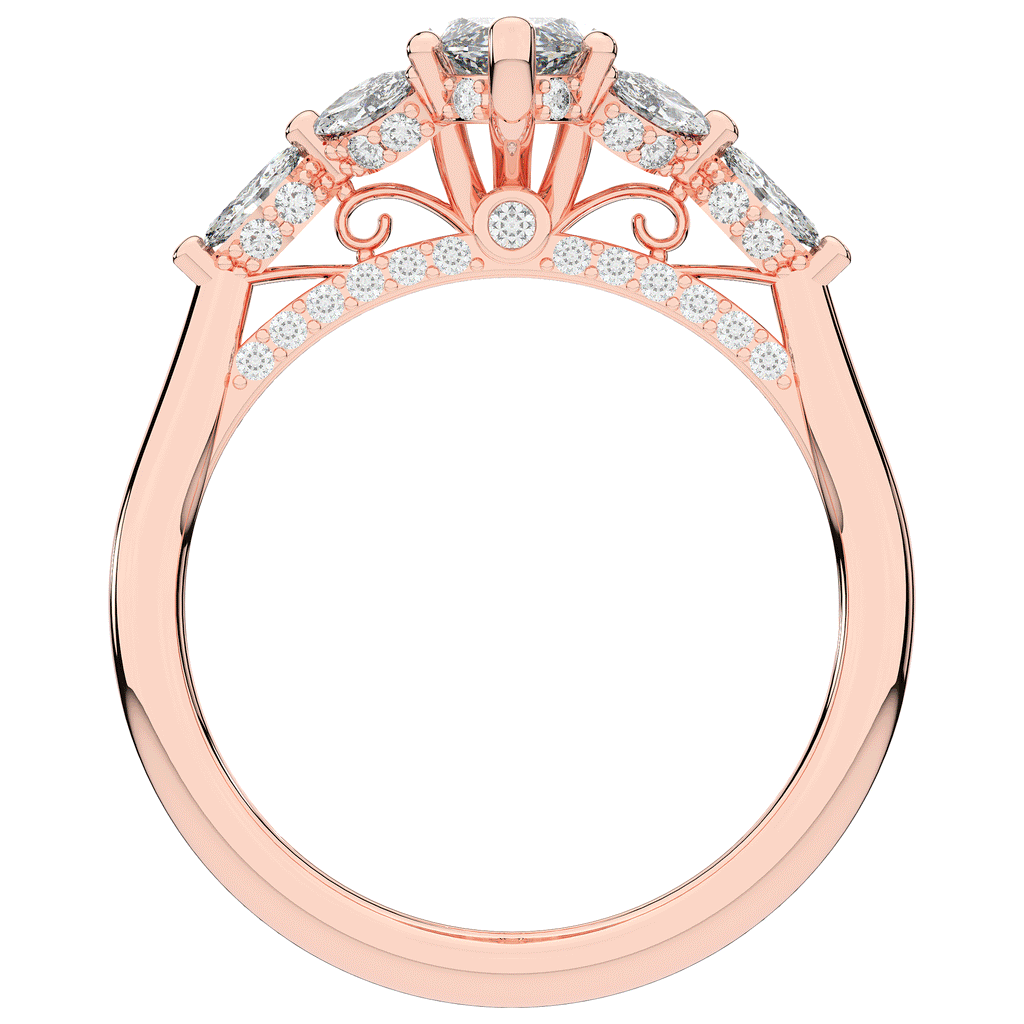 1.50CT.TW MARQUISE LAB DIAMOND ENGAGEMENT RING - Nazarelle