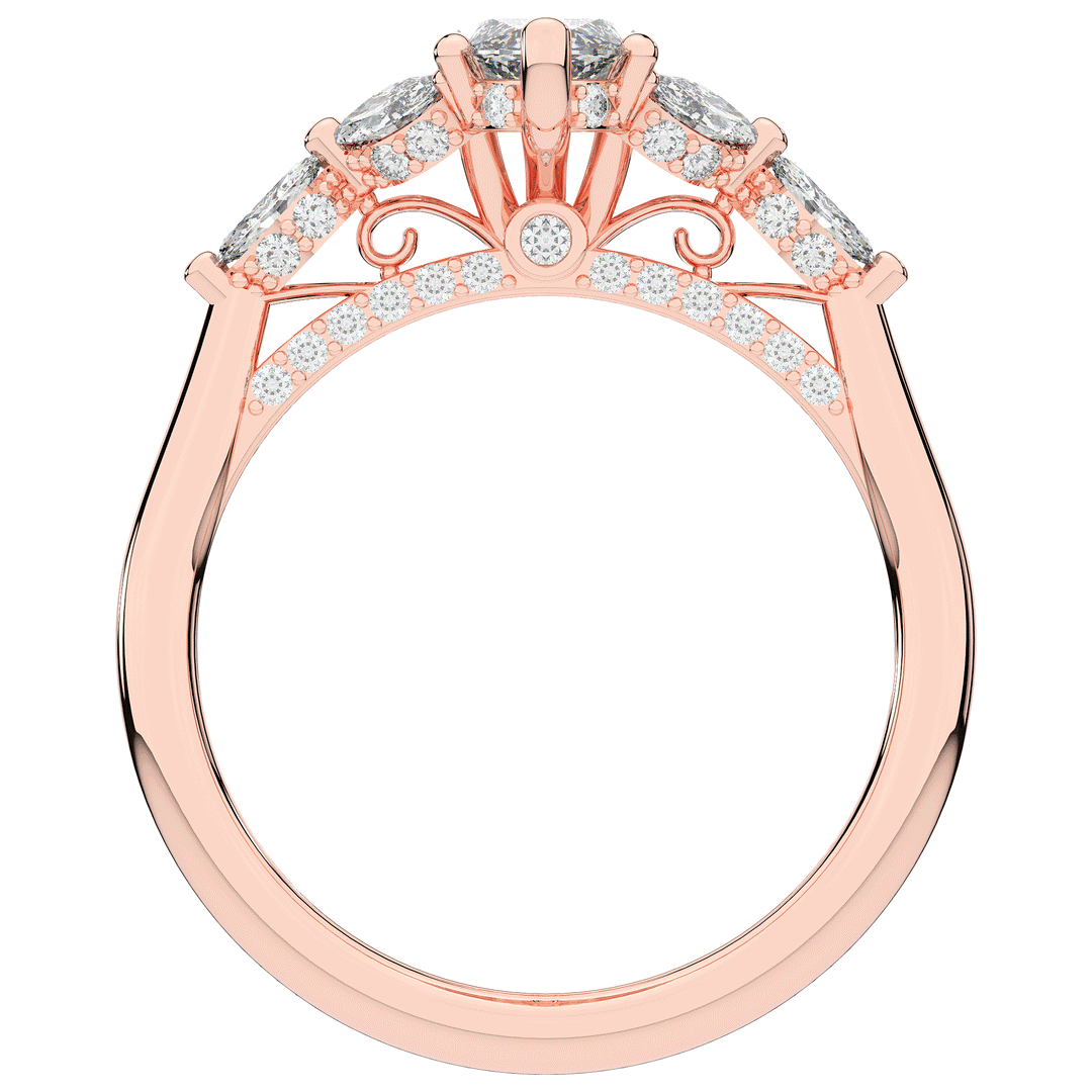 1.50CT.TW MARQUISE LAB DIAMOND ENGAGEMENT RING - Nazarelle