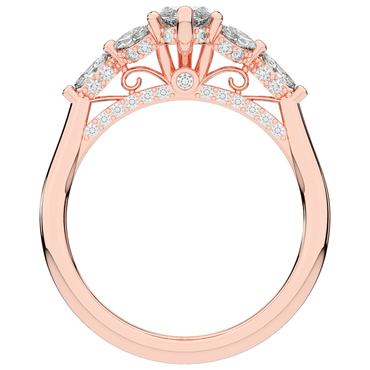 1.50CT.TW MARQUISE LAB DIAMOND ENGAGEMENT RING - Nazarelle