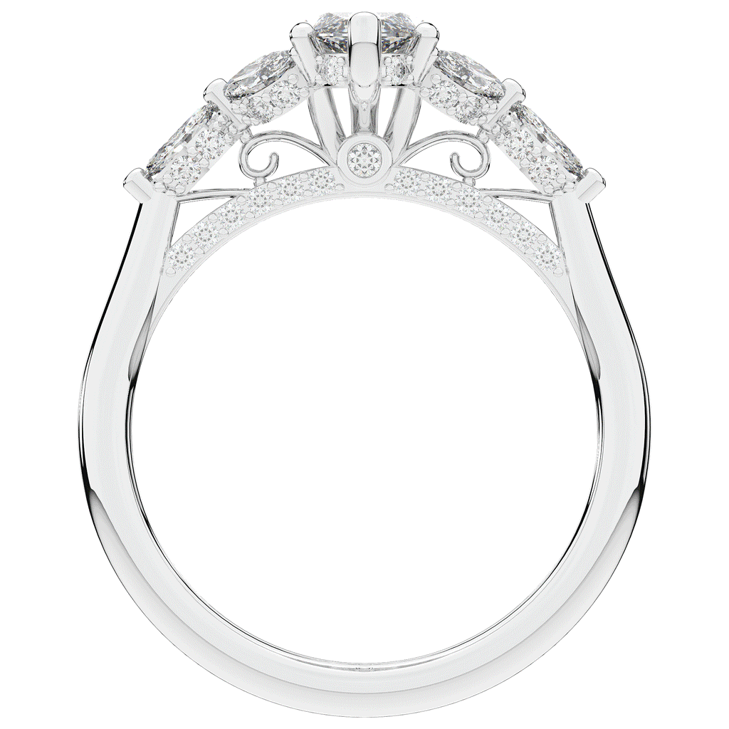 1.50CT.TW MARQUISE LAB DIAMOND ENGAGEMENT RING - Nazarelle