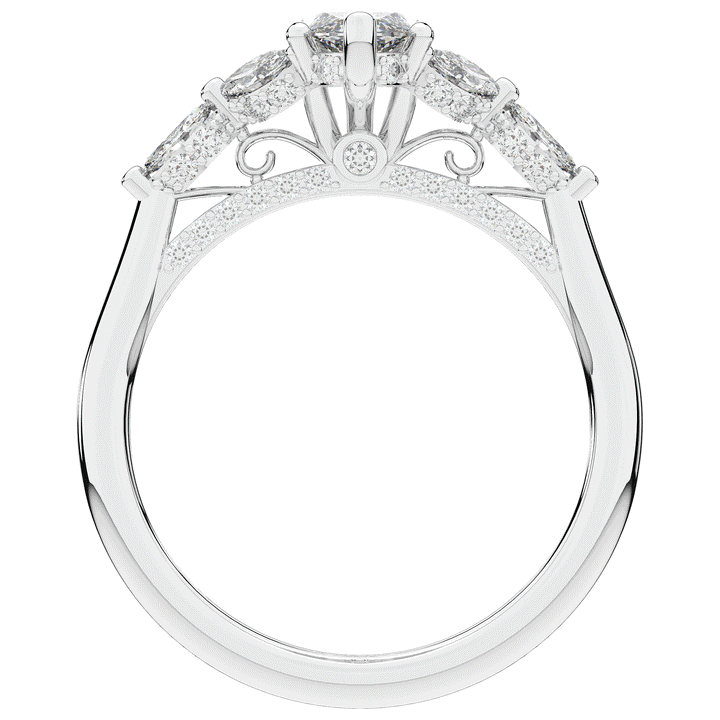 1.50CT.TW MARQUISE LAB DIAMOND ENGAGEMENT RING - Nazarelle