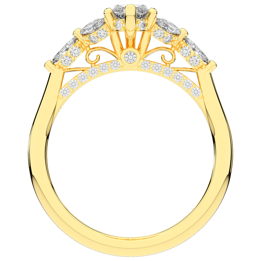 1.50CT.TW MARQUISE LAB DIAMOND ENGAGEMENT RING - Nazarelle