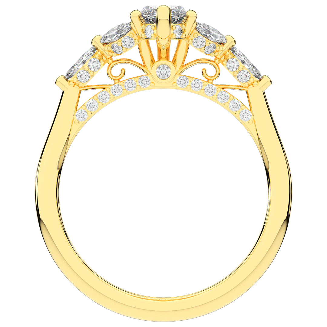 1.50CT.TW MARQUISE LAB DIAMOND ENGAGEMENT RING - Nazarelle
