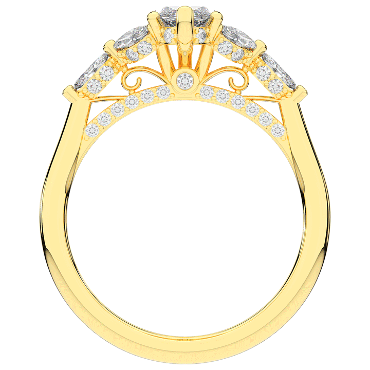 1.50CT.TW MARQUISE LAB DIAMOND ENGAGEMENT RING - Nazarelle