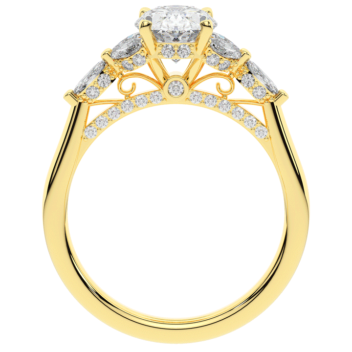 2.00CT.TW OVAL LAB DIAMOND ENGAGEMENT RING - Nazarelle