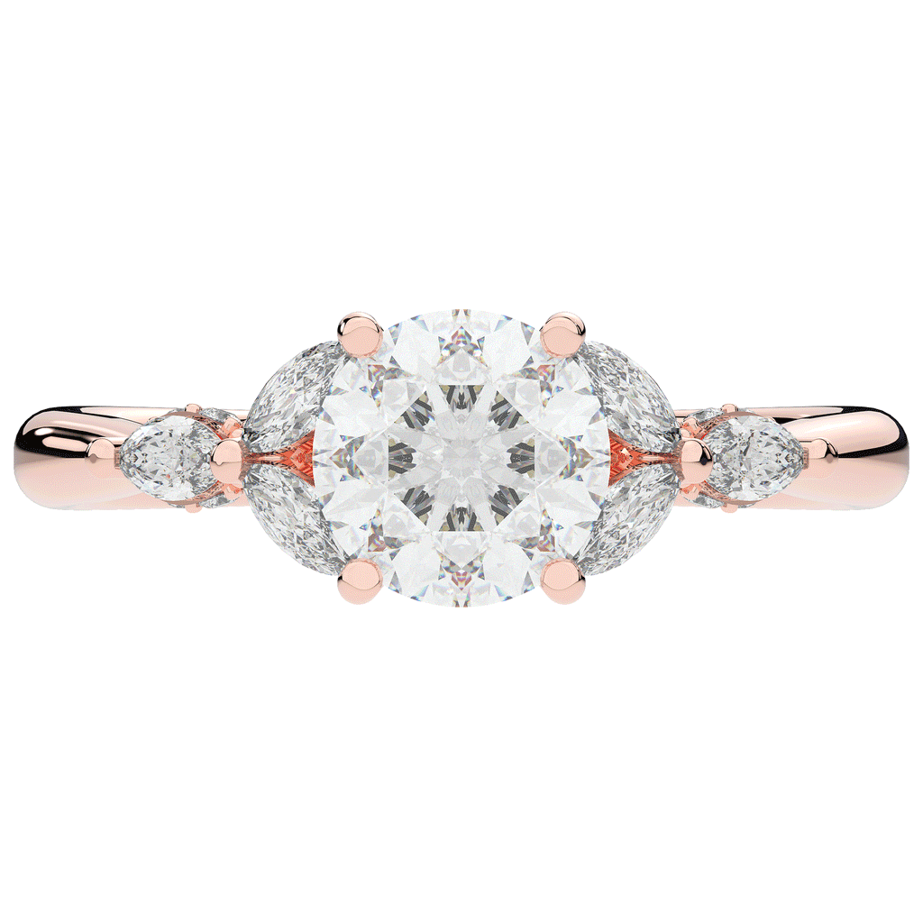 1.75CT.TW ROUND LAB DIAMOND ENGAGEMENT RING - Nazarelle