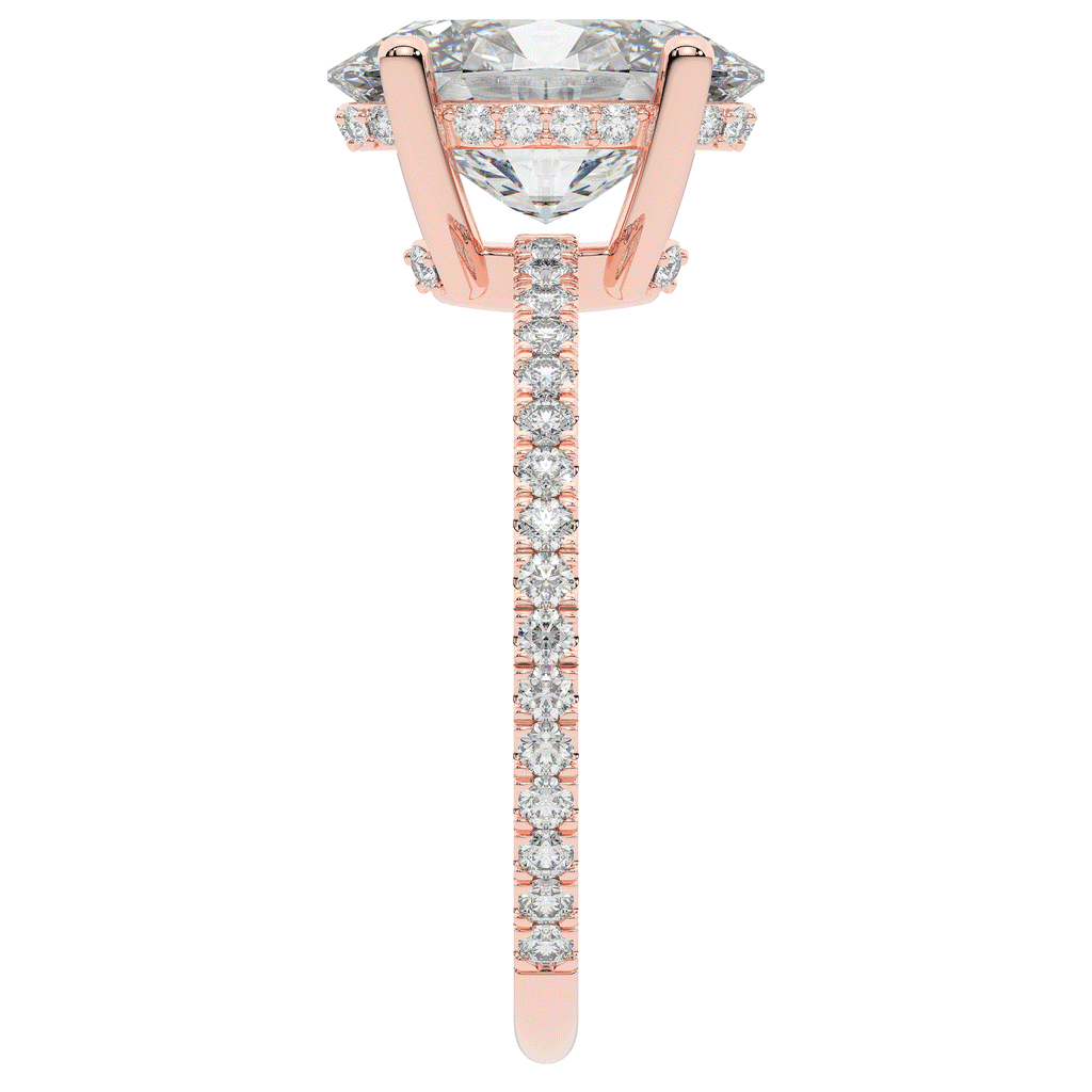 3.15CT.TW OVAL LAB DIAMOND SOLITAIRE ENGAGEMENT RING - Nazarelle