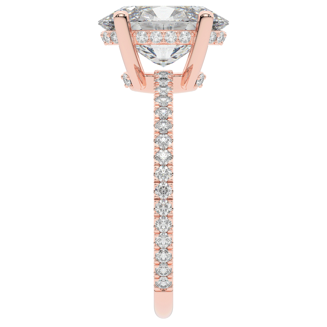 3.15CT.TW OVAL LAB DIAMOND SOLITAIRE ENGAGEMENT RING - Nazarelle