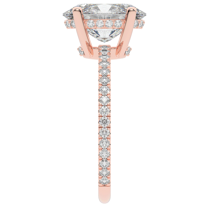 3.15CT.TW OVAL LAB DIAMOND SOLITAIRE ENGAGEMENT RING - Nazarelle