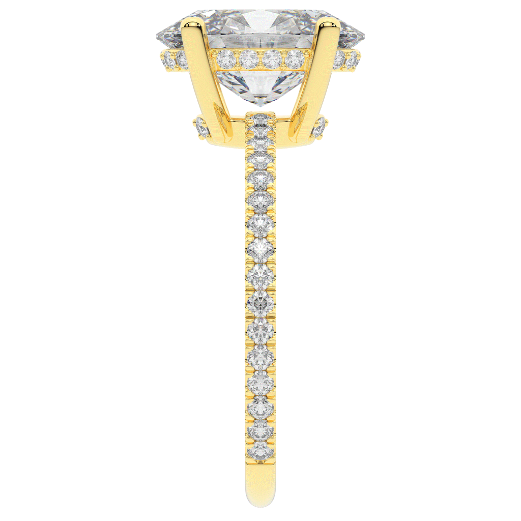 3.15CT.TW OVAL LAB DIAMOND SOLITAIRE ENGAGEMENT RING - Nazarelle