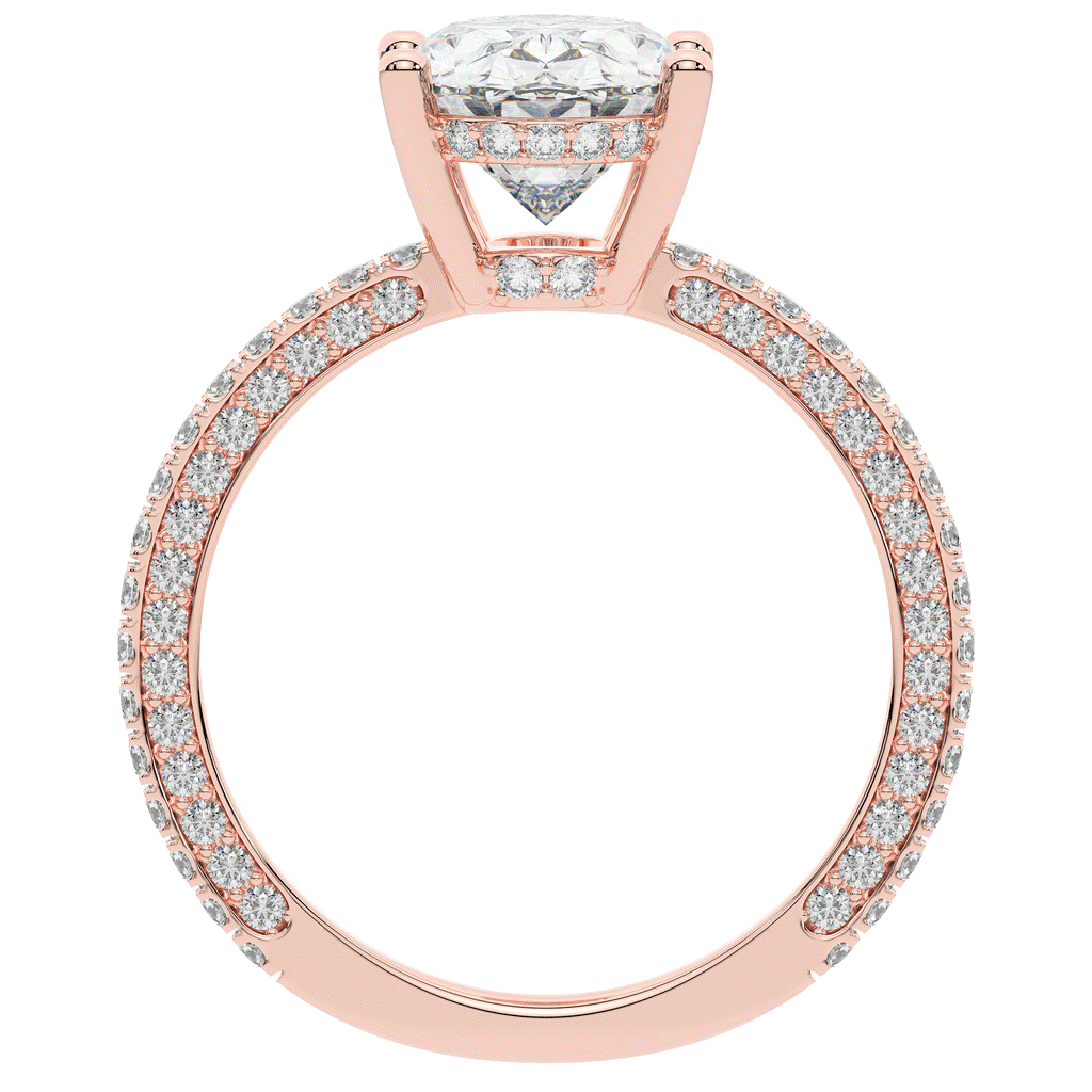 3.15CT.TW OVAL LAB DIAMOND SOLITAIRE ENGAGEMENT RING - Nazarelle