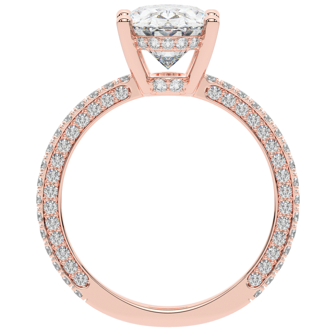 3.15CT.TW OVAL LAB DIAMOND SOLITAIRE ENGAGEMENT RING - Nazarelle