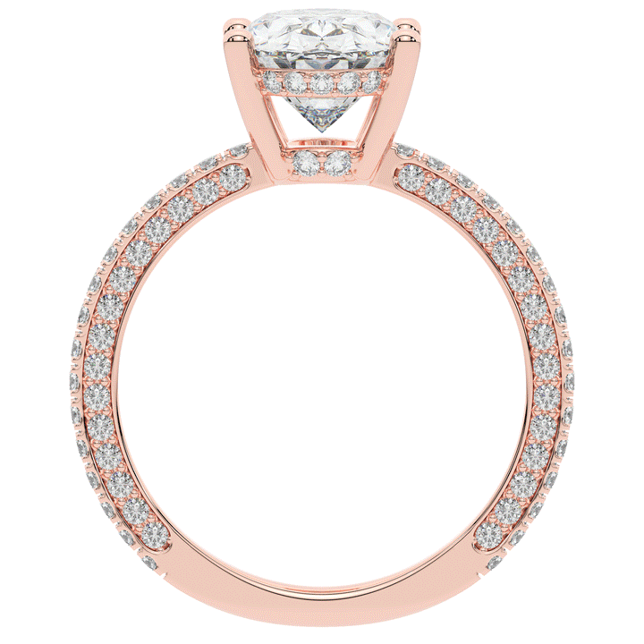 3.15CT.TW OVAL LAB DIAMOND SOLITAIRE ENGAGEMENT RING - Nazarelle