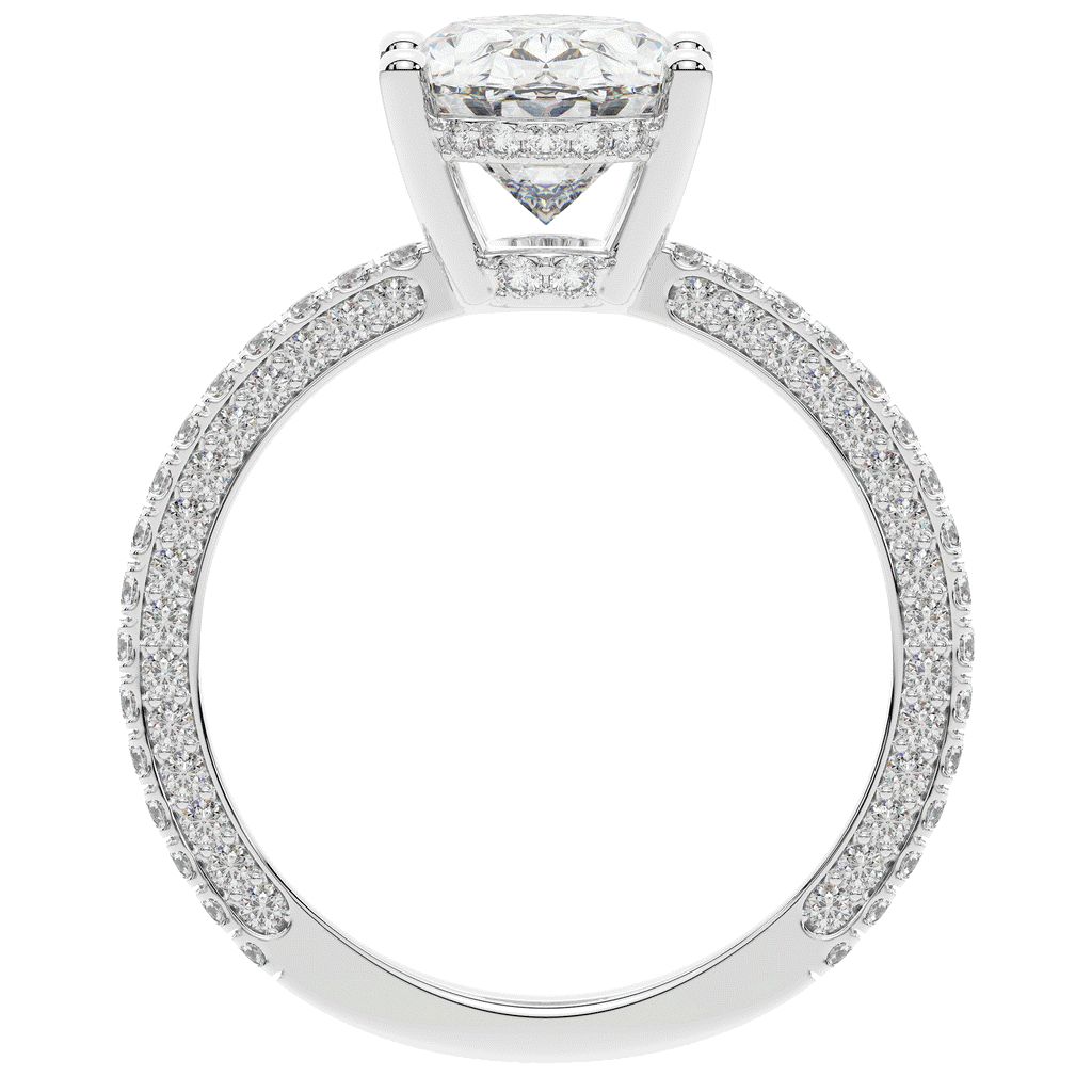 3.15CT.TW OVAL LAB DIAMOND SOLITAIRE ENGAGEMENT RING - Nazarelle