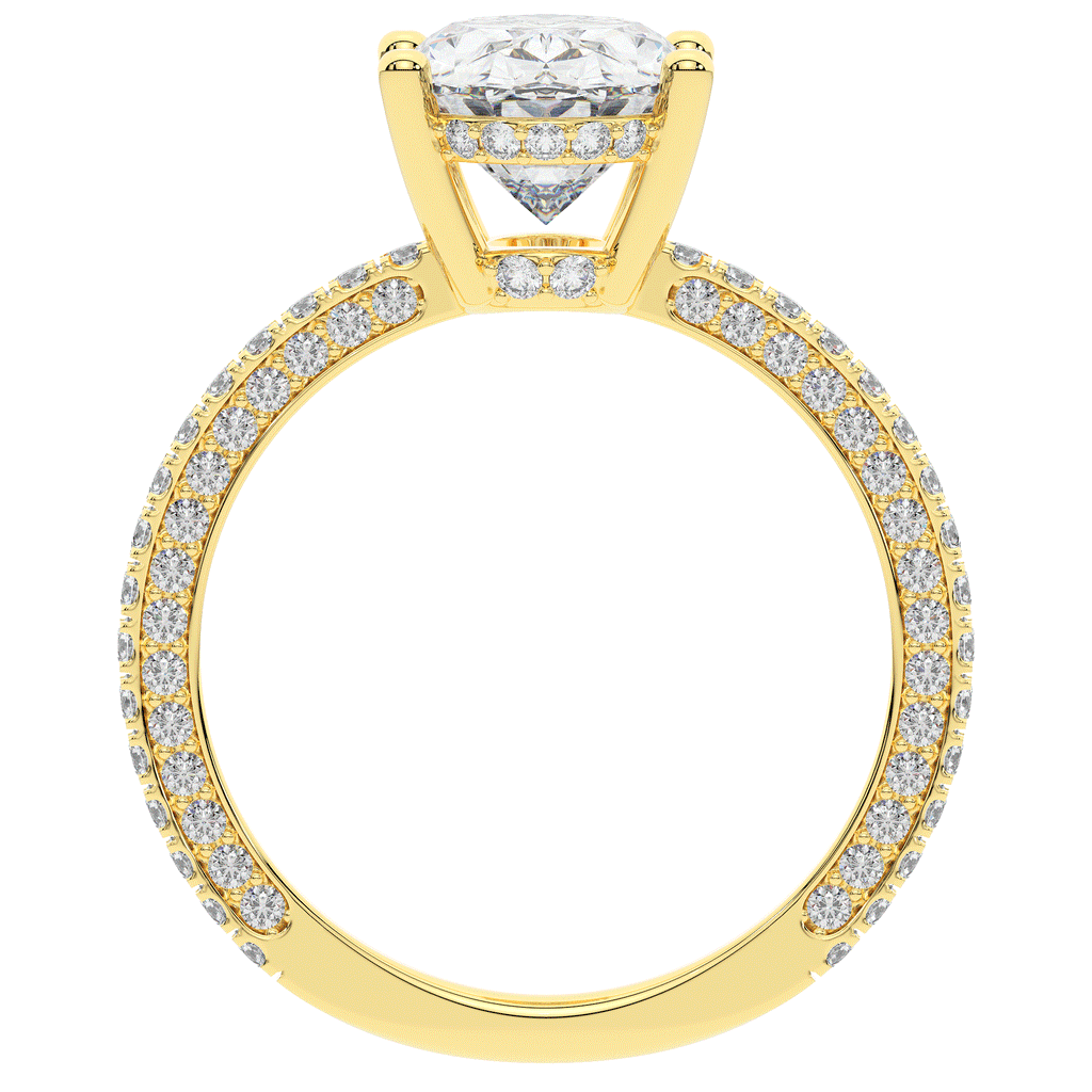 3.15CT.TW OVAL LAB DIAMOND SOLITAIRE ENGAGEMENT RING - Nazarelle