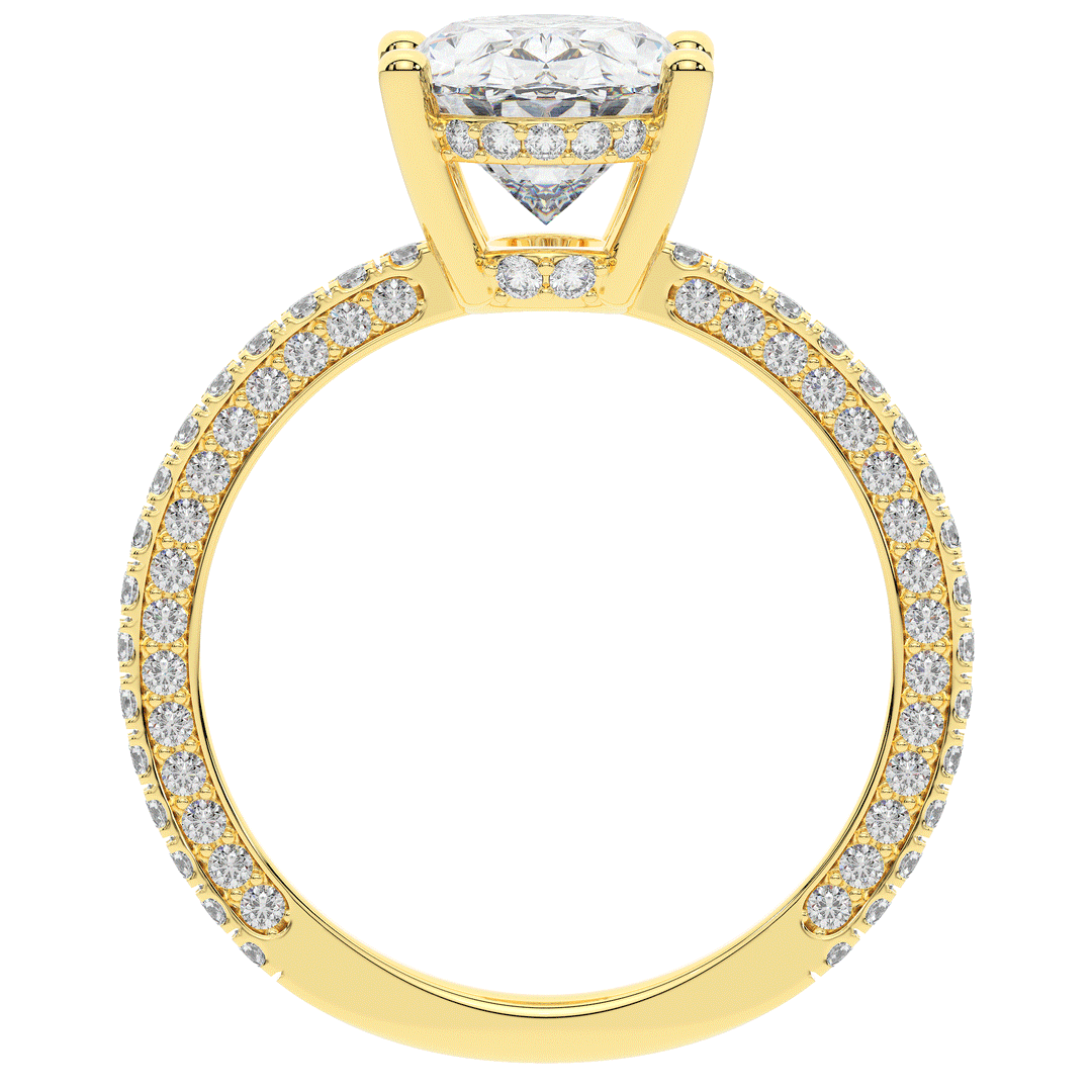 3.15CT.TW OVAL LAB DIAMOND SOLITAIRE ENGAGEMENT RING - Nazarelle