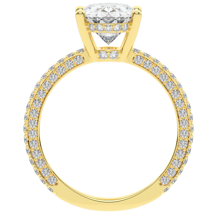 3.15CT.TW OVAL LAB DIAMOND SOLITAIRE ENGAGEMENT RING - Nazarelle
