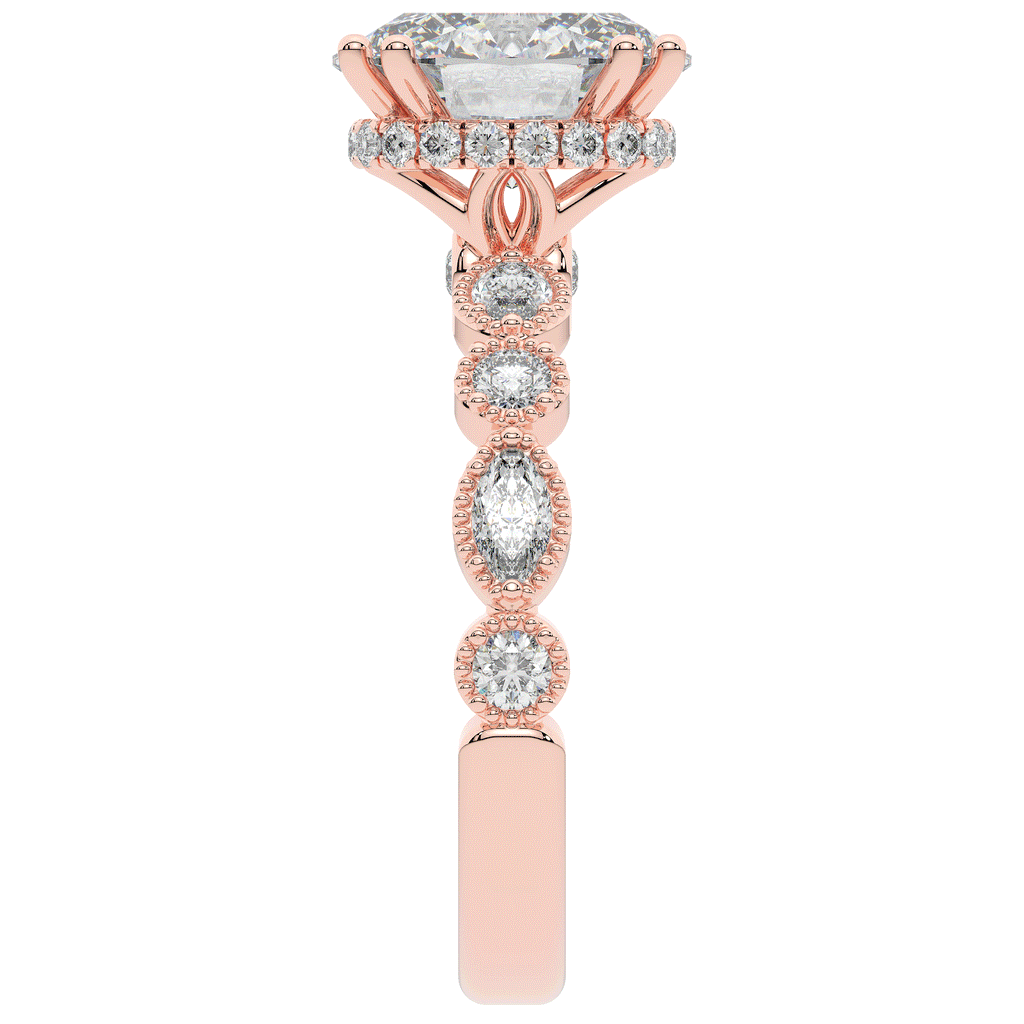 3.60CT.TW OVAL LAB DIAMOND SOLITAIRE ENGAGEMENT RING - Nazarelle
