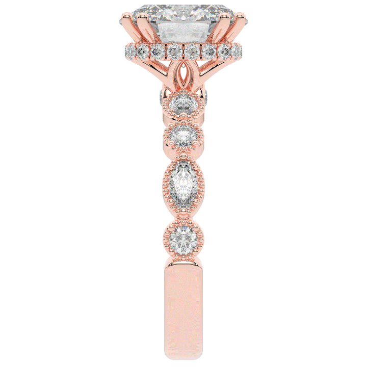 3.60CT.TW OVAL LAB DIAMOND SOLITAIRE ENGAGEMENT RING - Nazarelle