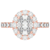 3.40CT.TW OVAL LAB DIAMOND HALO ENGAGEMENT RING - Nazarelle