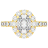 3.40CT.TW OVAL LAB DIAMOND HALO ENGAGEMENT RING - Nazarelle