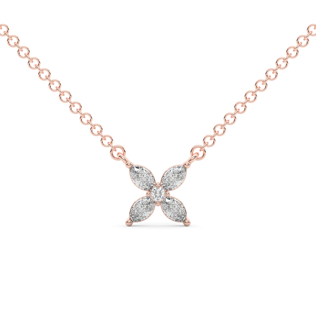 0.25CT.TW 5 LAB DIAMOND CLUSTER PENDANT - Nazarelle