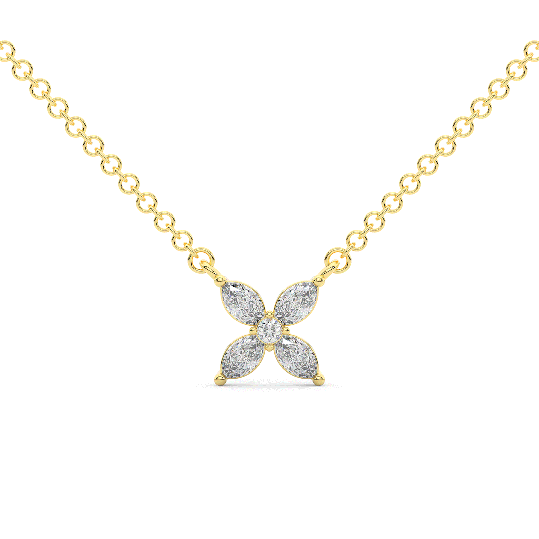 0.25CT.TW 5 LAB DIAMOND CLUSTER PENDANT - Nazarelle