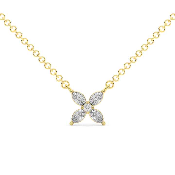 0.25CT.TW 5 LAB DIAMOND CLUSTER PENDANT - Nazarelle