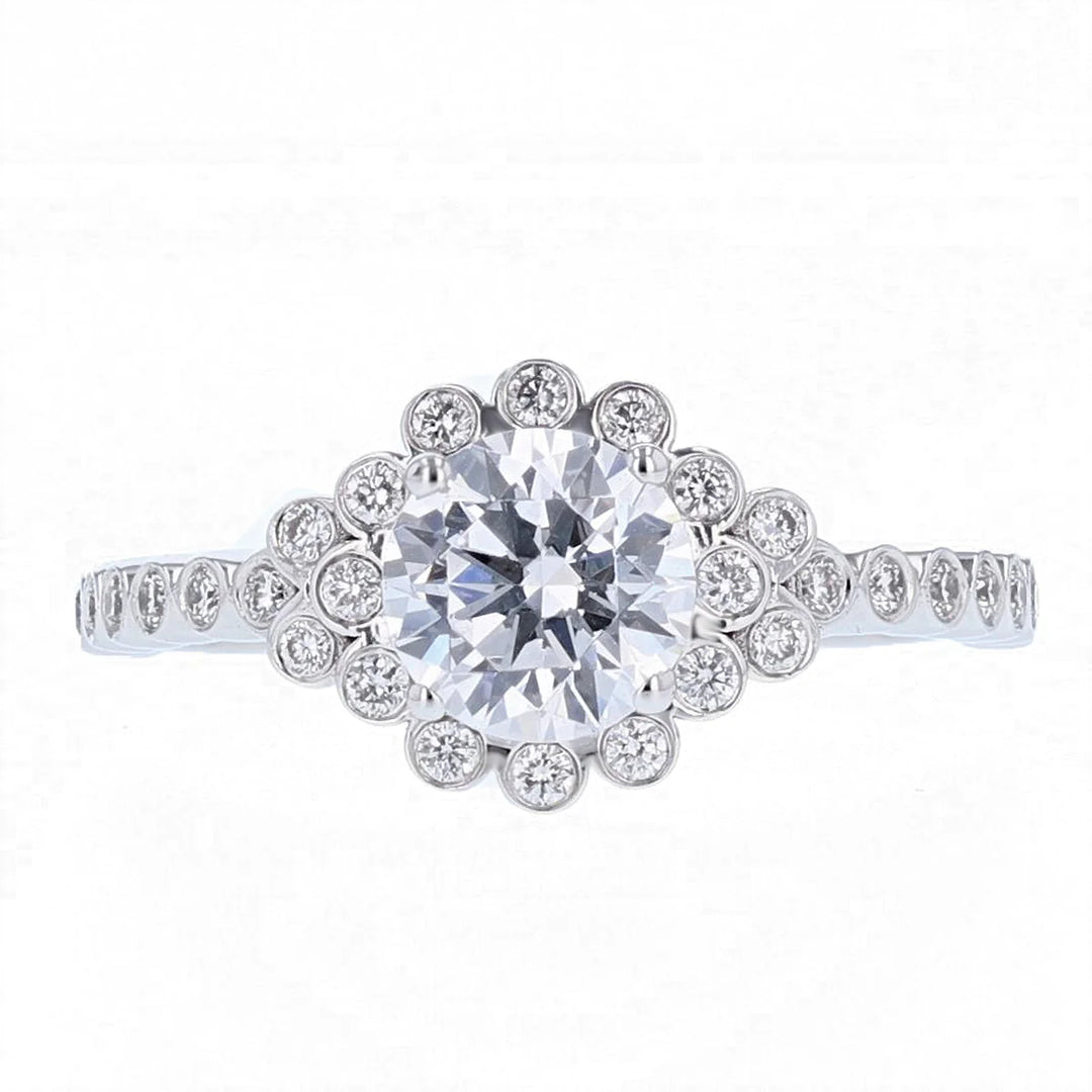 2 Carat Lab Grown Round Diamond Engagement Ring