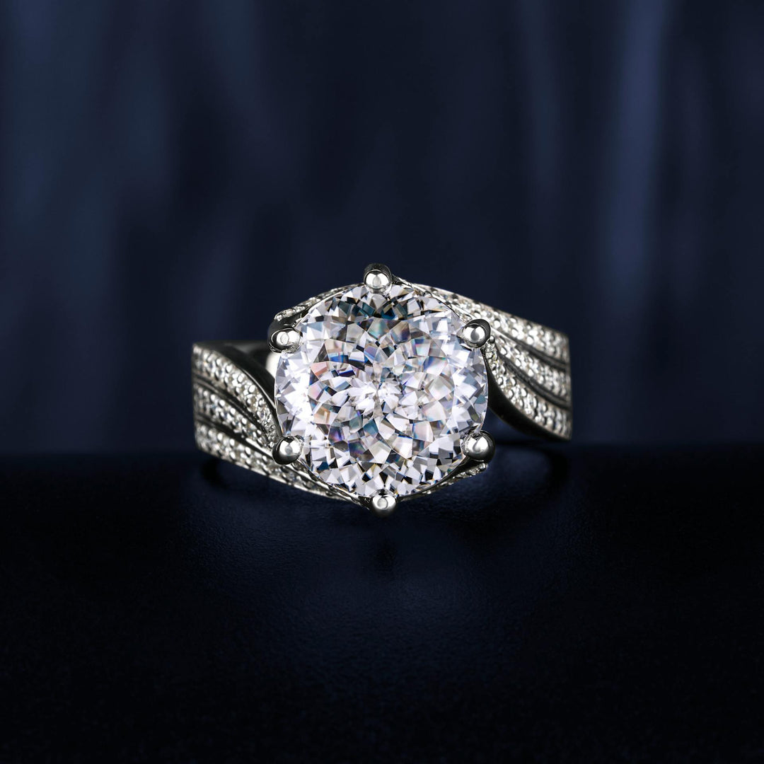 3 Carat Lab Grown Round Diamond Engagement Ring