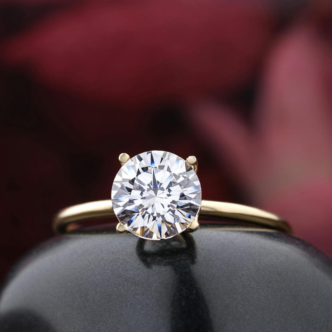 2 Carat Lab Grown Round Diamond Engagement Ring