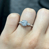 2.40CT.TW ROUND LAB DIAMOND 3 STONE ENGAGEMENT RING - Nazarelle