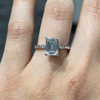 2.60CT.TW RADIANT LAB DIAMOND UNDERHALO SOLITAIRE ENGAGEMENT RING - Nazarelle