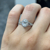 1.60CT.TW OVAL LAB DIAMOND ENGAGEMENT RING - Nazarelle